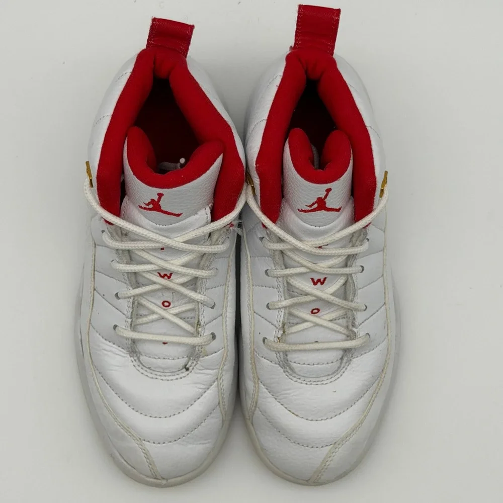 Jordan‎ 12 Retro FIBA White University Red 151186-107 Size 2.5Y
